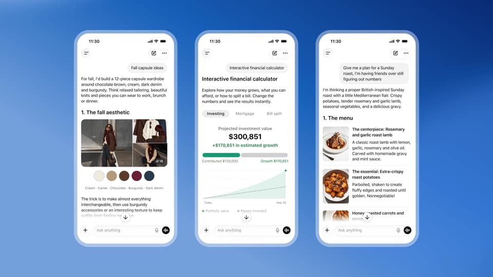 ChatGPT&#8217;s &#8216;Intelligent UI&#8217; update fills its responses with pictures, charts, and buttons