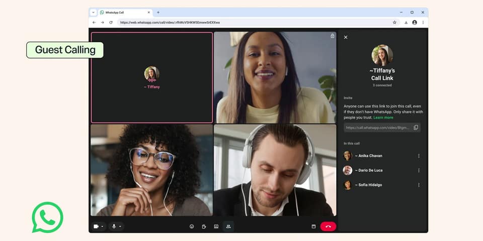WhatsApp takes on Zoom and Google Meet with guest calling