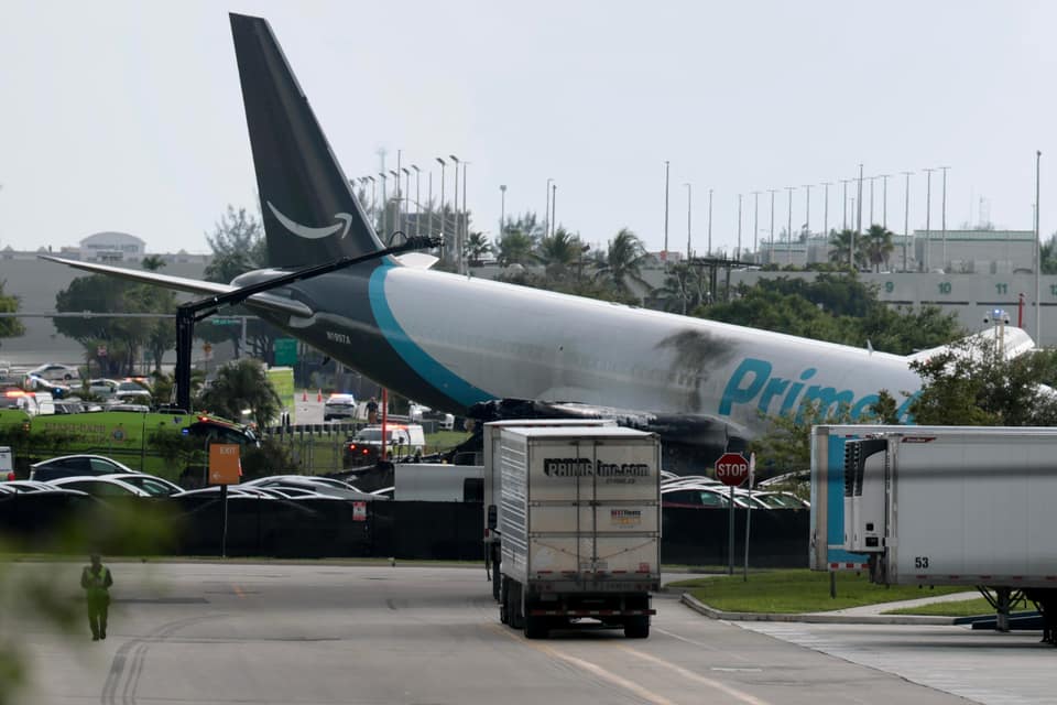 An Amazon cargo plane crashed at Miami International Airport