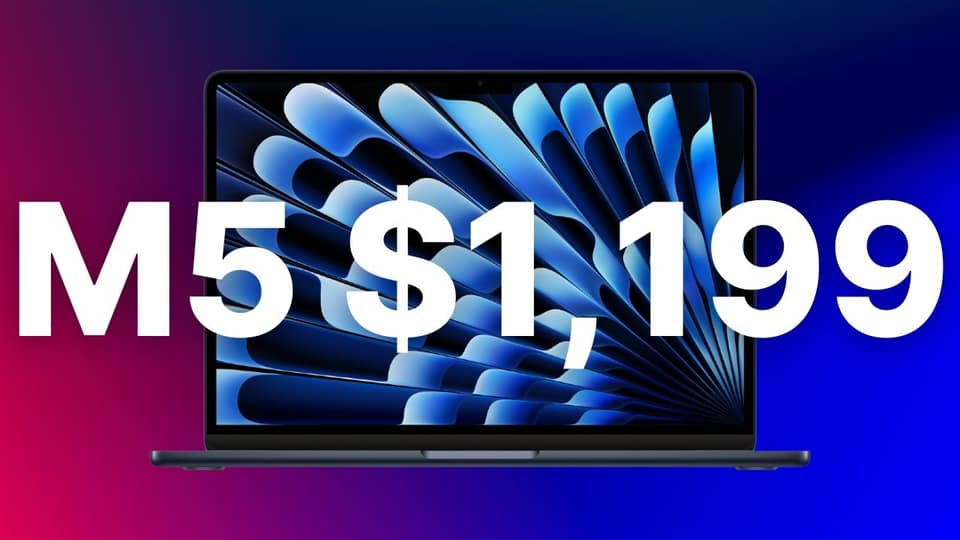 Amazon slashes M5 MacBook Air to $1,199, 30-day low price