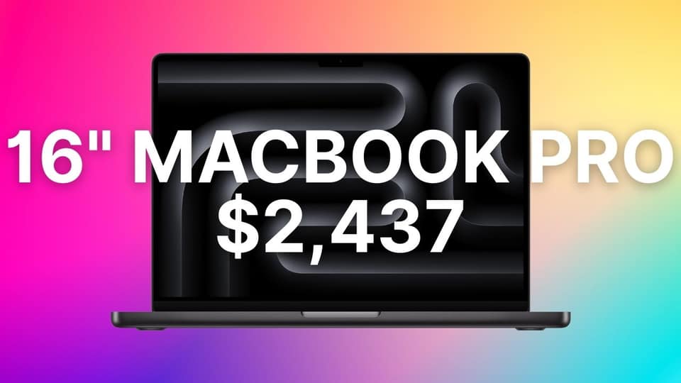 Apple's M5 Pro 16-inch MacBook Pro plunges to $2,437 in post-Prime Day sale