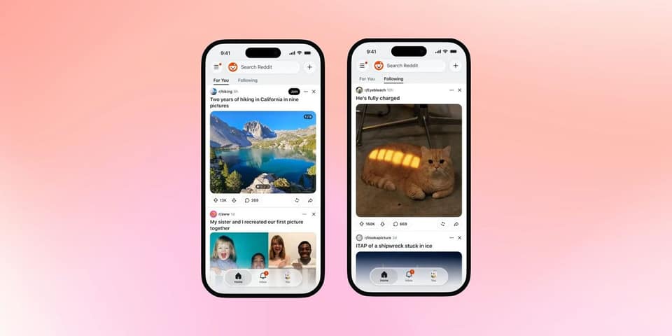 Reddit now lets you choose between For You and Following feeds