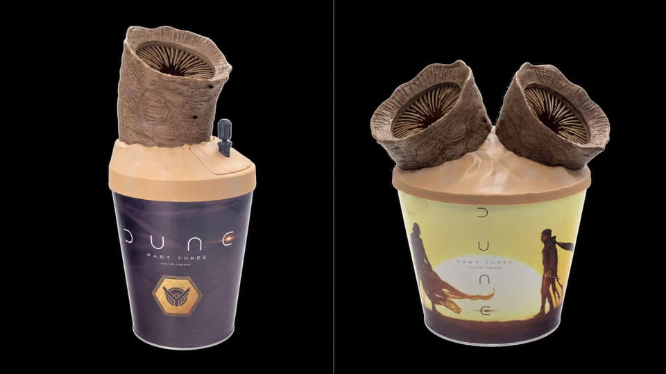 Popcorn bucket innovation is at an all-time low and the Dune: Part Three 'Double Sandworm' is proof