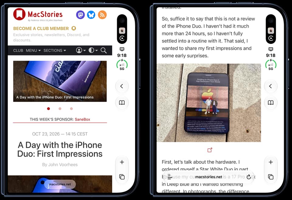 Apple Investigating Options for Extending Web Content Under iPhone Duo’s Safari Controls