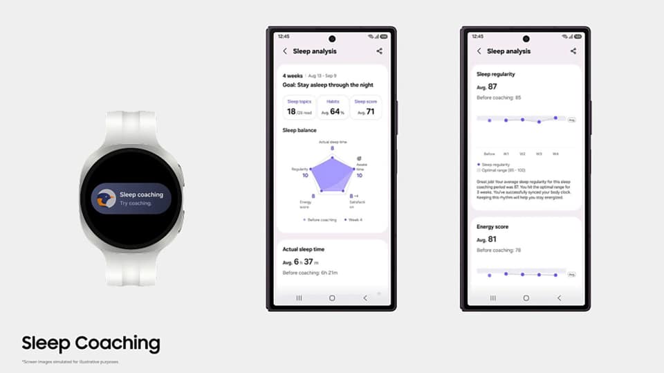 Samsung Health's sleep coaching now requires just three days of data