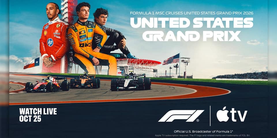 Formula 1 gets Dolby Atmos support on Apple TV in the U.S. starting today