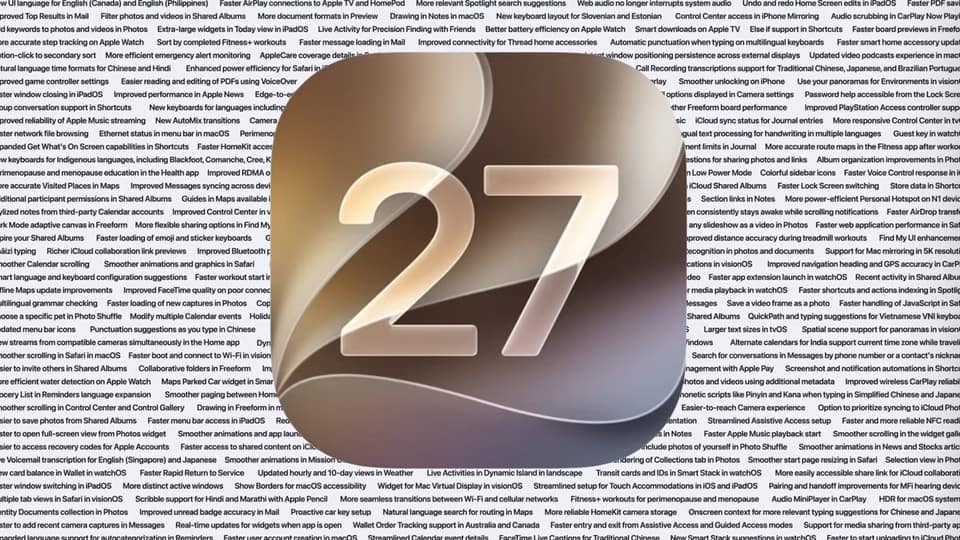 This is when iOS 27, iPadOS 27, watchOS 27 and macOS Golden Gate arrive