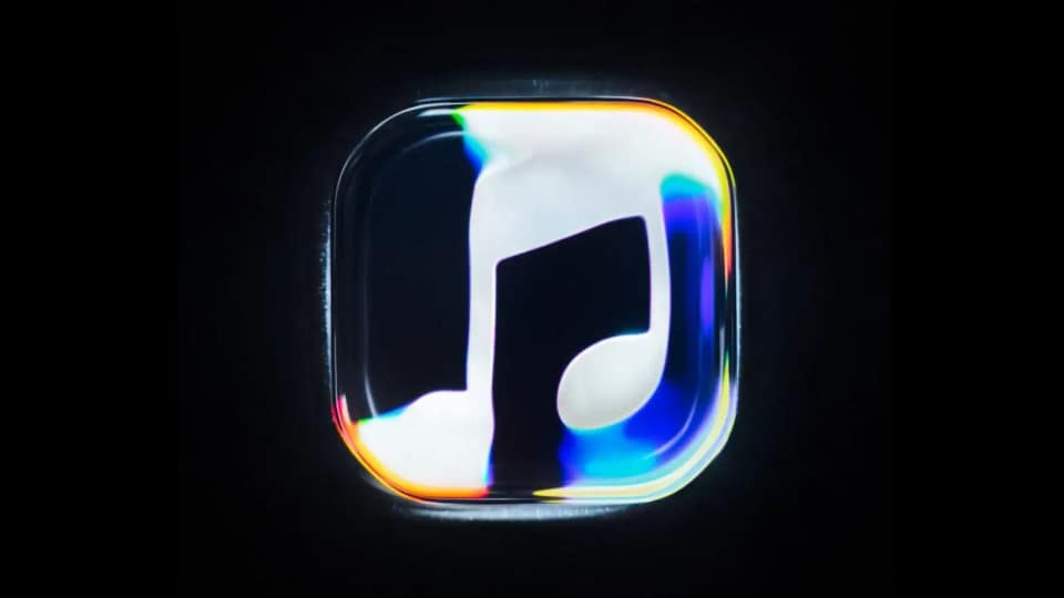 New Apple Music logo was made with sound and mineral oil