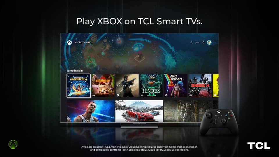 Xbox app is coming to TCL TVs just as Microsoft rolls out pay-as-you-go cloud gaming