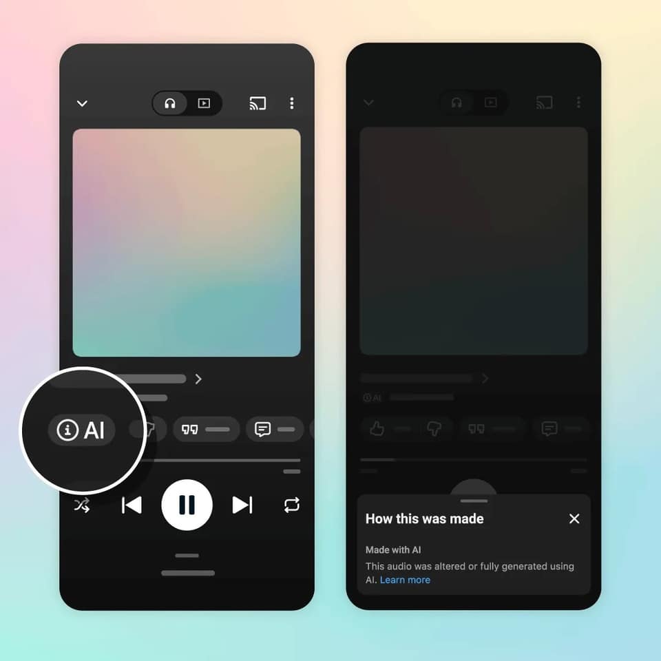 YouTube sticks new labels on AI-generated songs