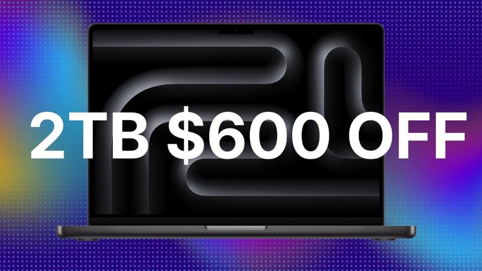 Apple's 2TB M5 Pro MacBook Pro plunges to $2,399 ($600 off)