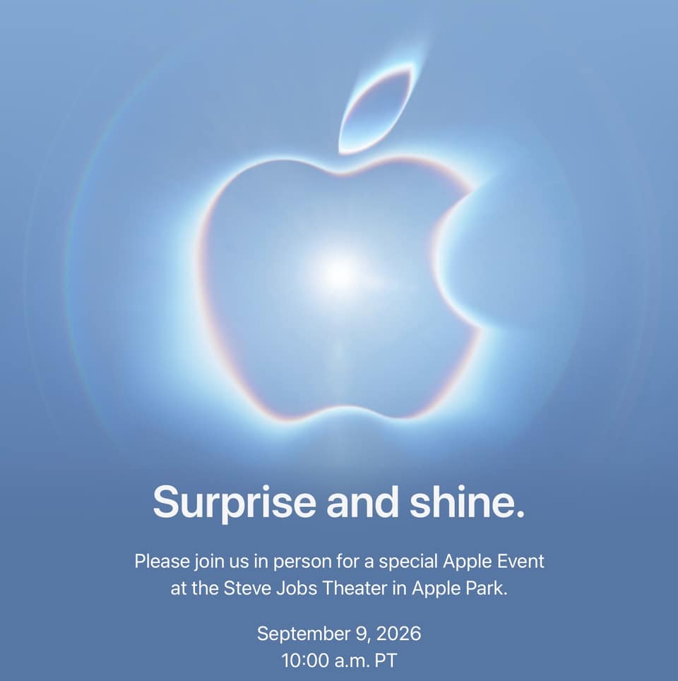 Apple Event Announced for September 9: 'Surprise and Shine'