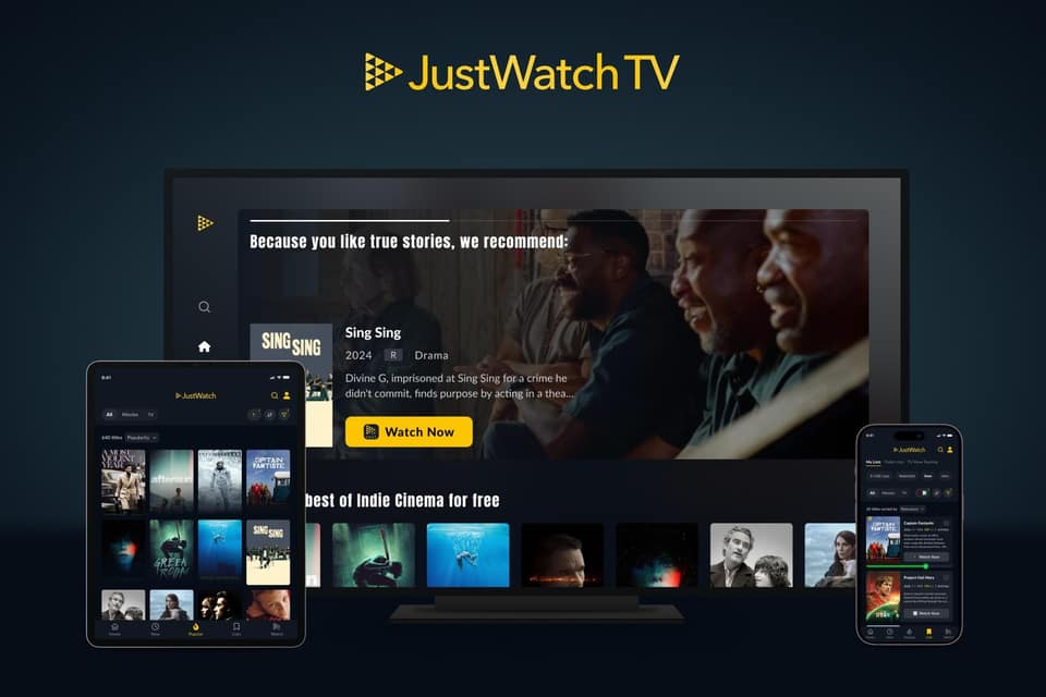 JustWatch now streams TV shows and movies, too