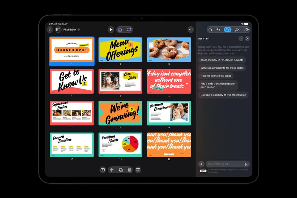 Apple is adding an AI chatbot to Pages, Keynote, and Numbers