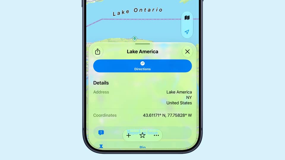 Apple Maps Renames Lake Ontario 'Lake America'