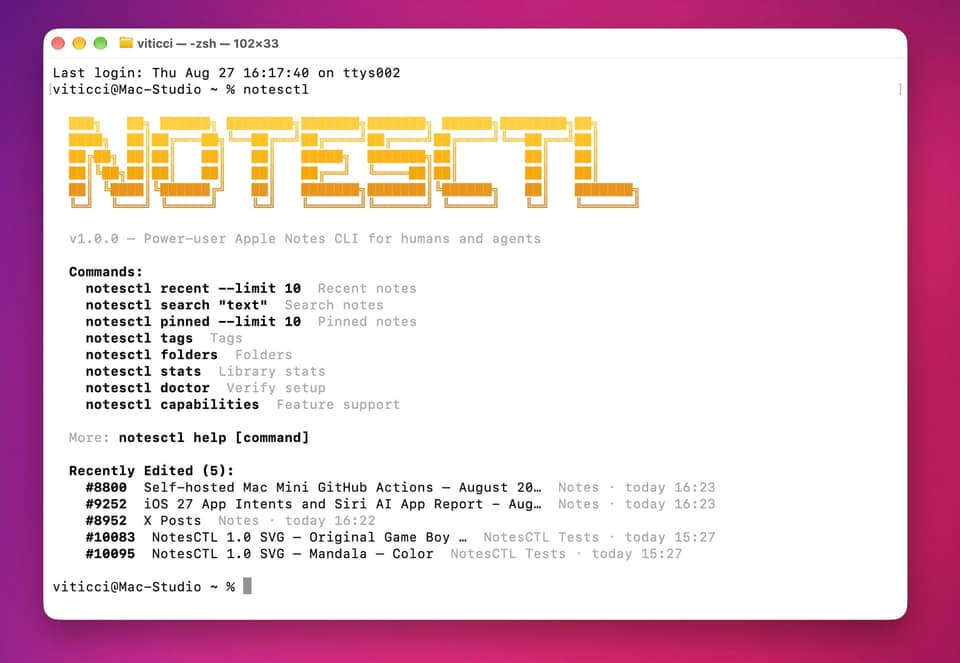 NotesCTL: A Club MacStories Preview of Federico’s Advanced Apple Notes CLI Tool