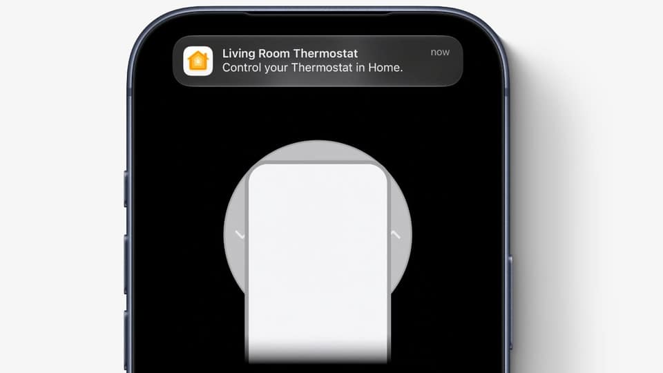 An iPhone near an LG home accessory will trigger a helpful Dynamic Island hint