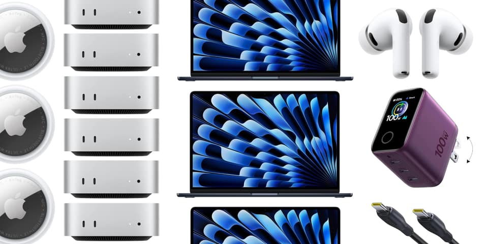 Deals: AirPods, Apple 2026 Studio Displays up to $500 off, M5 MacBook Air $150 off, new Dark Cherry chargers, more