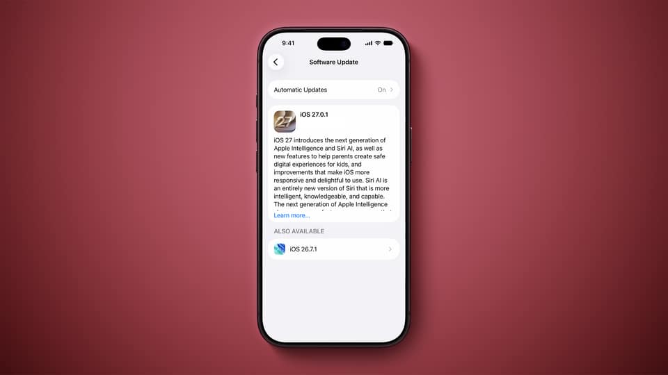 Apple Now Pushing iPhone Users Still on iOS 26 to Install iOS 27