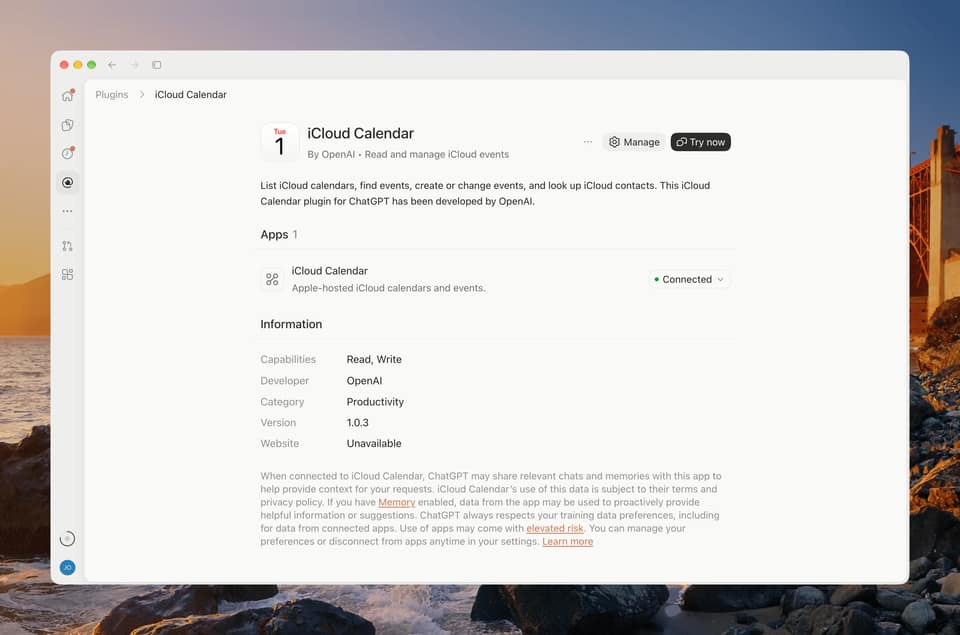 OpenAI Adds iCloud Calendar and Mail Plugins and Dot Texting