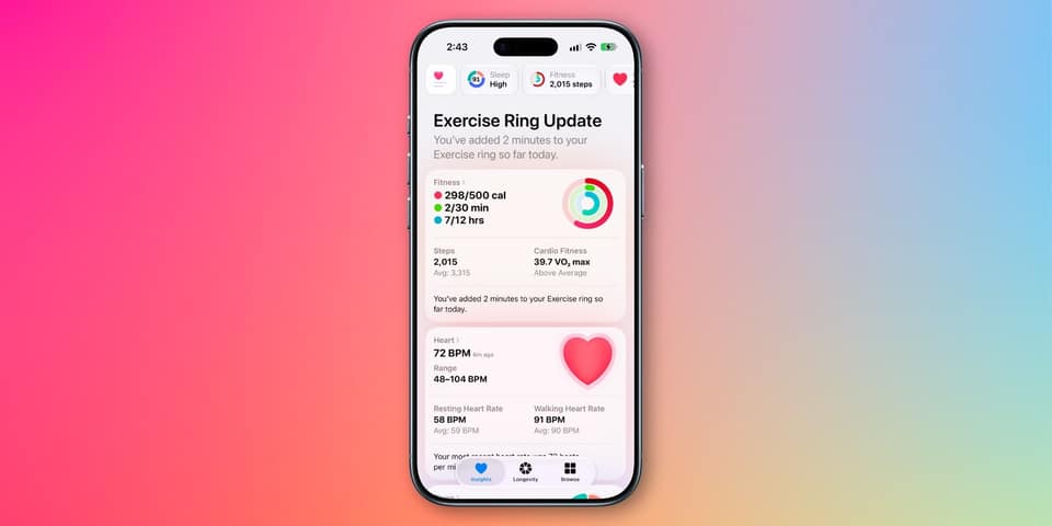iOS 27.2 beta 4 no longer includes Apple’s overhauled Health app