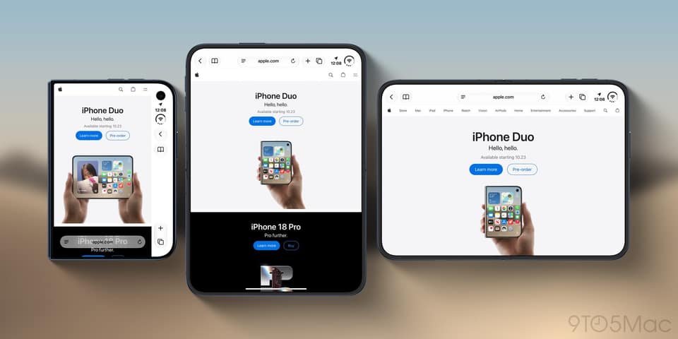 Apple exploring fix for Safari’s cramped layout on the iPhone Duo’s outer display