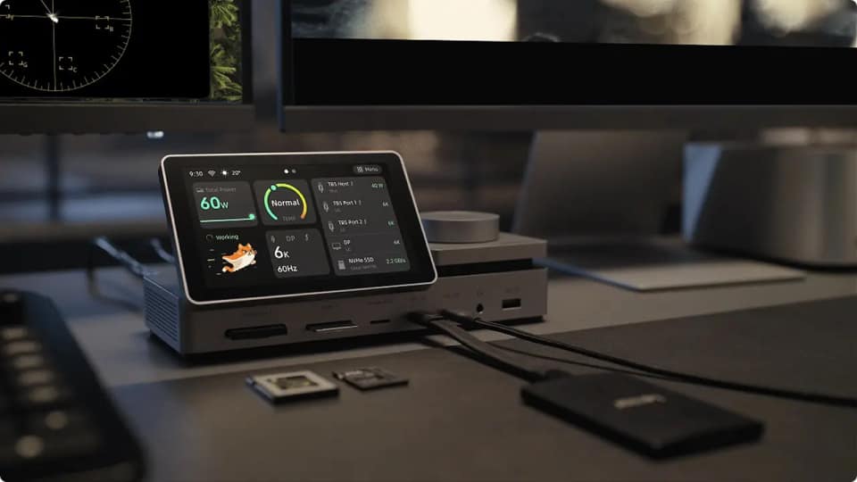 Pexar’s 22-port Thunderbolt 5 dock puts a control screen on your desk