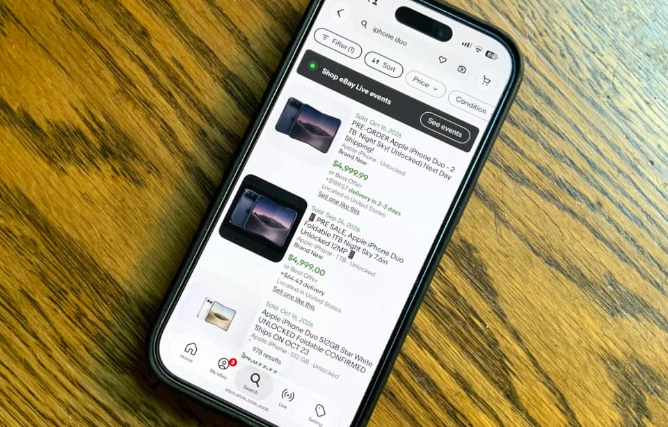 iPhone Duos already selling for big bucks on eBay