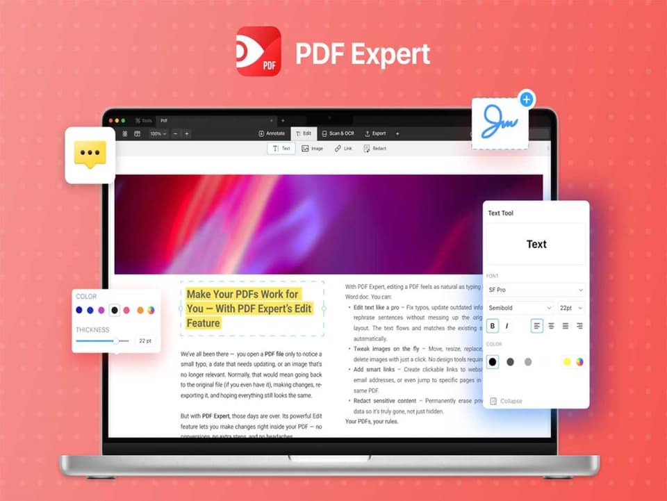 Pay once, skip Adobe’s subscription: PDF Expert for Mac is $79.99 (42% off) for Life